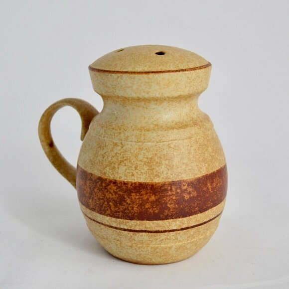 Potter Craft Cheese Shaker Dispenser Vintage Speckled Ceramic - Picture 3 of 6